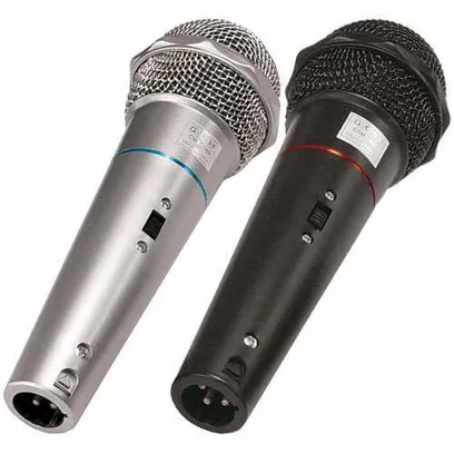 Kit 2 Microfones Com Fio + Cabo 3M Csr Csr505