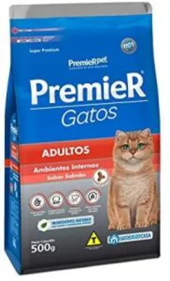 [Prime] Ração Premier Ambientes Internos Para Gatos Adultos Salmão - 500G | R$ 18