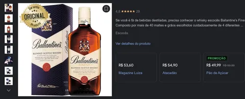 Imagem na descrição da promoção