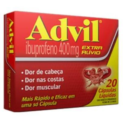 [3 un] Advil 400mg 20 cápsulas | R$ 59