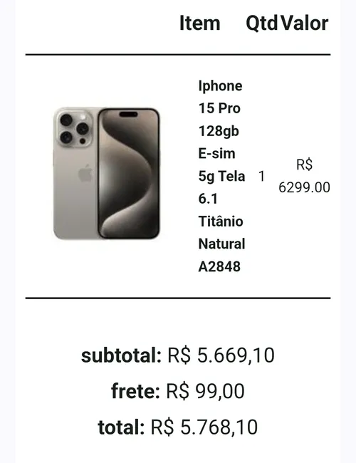 Imagen na descrição da promoção