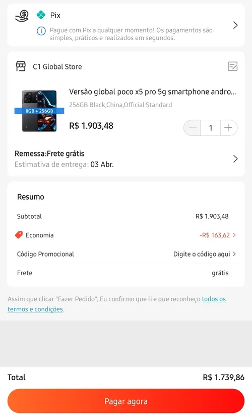 Imagem na descrição da promoção