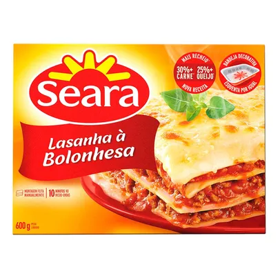 [REGIONAL] Leve 3 pague 2 - Lasanha à Bolonhesa com Molho Vermelho Seara 600 g