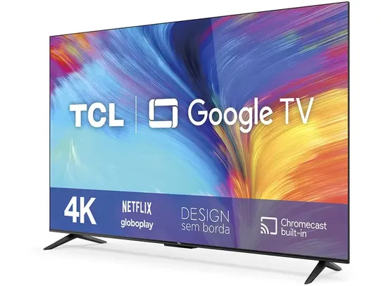 Smart TV 50 4K LED TCL 50P635 VA Wi-Fi - com Google Assistente