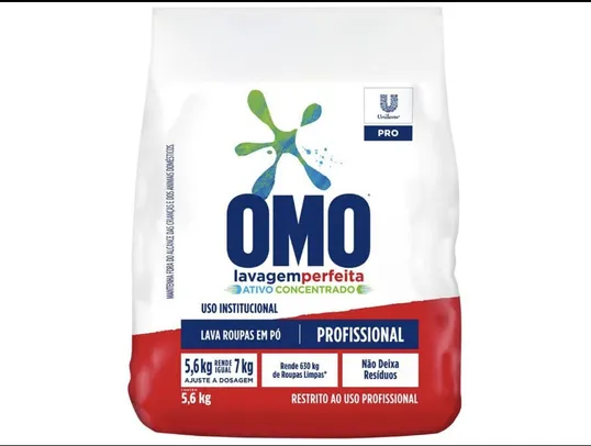 [Cliente Ouro] Sabão em Pó Omo Lavagem Perfeita Concentrado - Profissional 5,6kg - Sabão em Pó