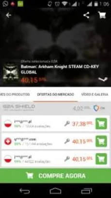 [G2A]Batman: Arkham Knight STEAM CD-KEY GLOBAL por R$ 40