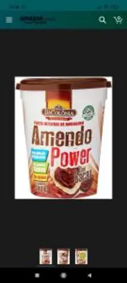 (Prime) Amendopower Pasta De Amendoim Com Cacau Zero 500G R$14