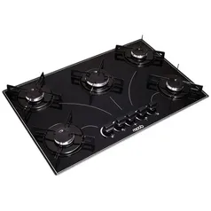 Fogão Cooktop 5 Bocas a Gás Ultra Chama Com Acendimento Automatico Bivolt Moob