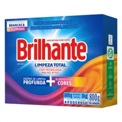 Sabão em pó Brilhante Limpeza Total 800g | R$5,44