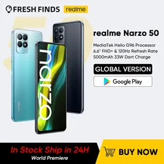 [Global Version] realme Narzo 50 Helio G96 Smartphone Android Telephone 120Hz Display Mobile Phones 5000mAh Battery 50MP Camera