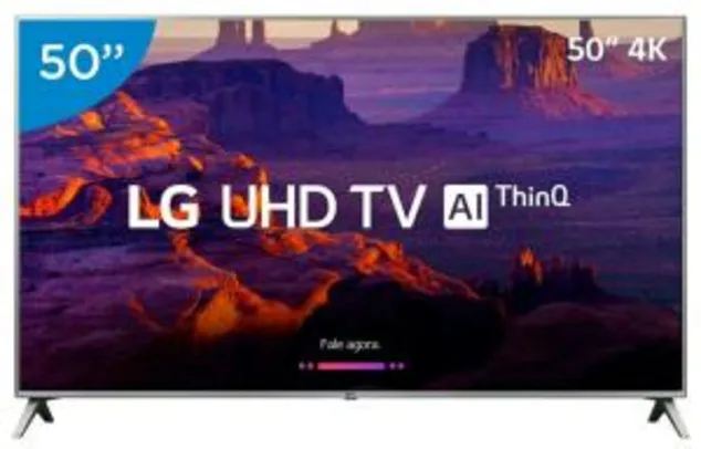 Smart TV LED 50" LG 50UK6510 Ultra HD 4k com Conversor Digital - R$2.124,99 (com AME Digital)