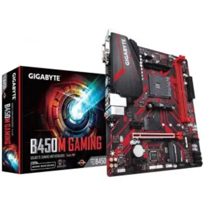 Placa Mãe Gigabyte B450M Gaming, Chipset B450, AMD AM4, mATX, DDR4