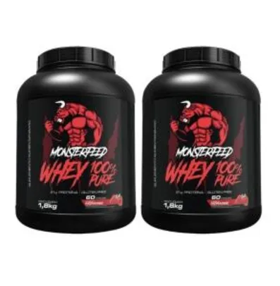 2x Whey 100% pure monsterfeed (1,8kg) | R$169