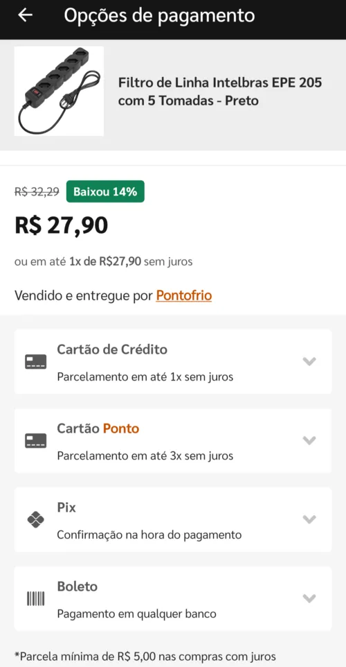 Imagem na descrição da promoção