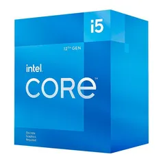 Processador Intel Core i5-12400F, 6-Core, 12-Threads, 2.5GHz (4.4GHz Turbo), Cache 18MB, LGA1700, BX8071512400F-BR