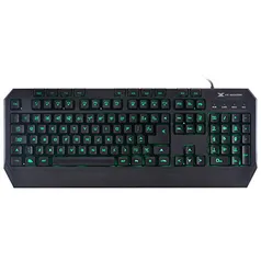 TECLADO GAMER VINIK VX GAMING DRACO, PCYES, GT400, Preto com LED Vermelho, Azul e Roxo