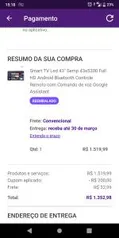 [Reembalado] Smart Android TV Led 43" Semp 43s5300 Full HD | R$1353