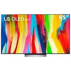 Smart TV 65" LG 4K OLED65C2 Evo 120Hz, G-Sync, FreeSync, 4x HDMI 2.1, Inteligência Artificial ThinQ,