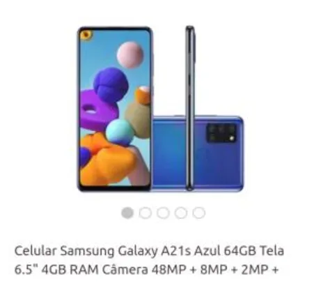 Samsung Galaxy A21s 64GB - R$ 1.281,55