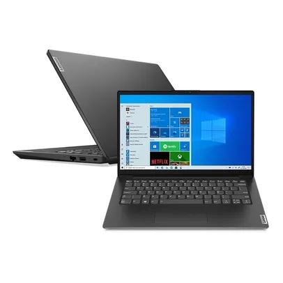 Notebook Lenovo V14 i3-1115G4 8GB 256GB SSD Windows 10 Home 14" 82NM0006BR Preto