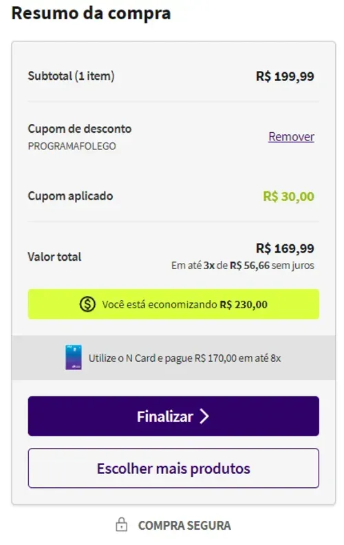 Imagem na descrição da promoção