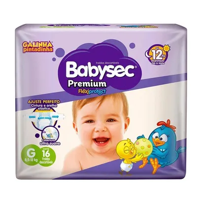 Foto do produto Fralda Babysec Galinha Pintadinha - Premium G - 16 Unidades