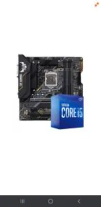 Kit Upgrade, Intel i5 10400F, ASUS TUF Gaming B460M-Plus | R$1750