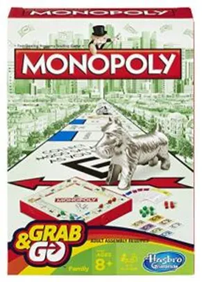 [PRIME] Jogo Monopoly Grab & Go Verde/Vermelho | R$43