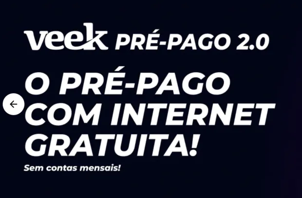 Chip Pré com 2GB de internet grátis todo mês