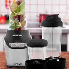 Super Liquidificador e Processador Blender Mallory Inox/preto | R$124