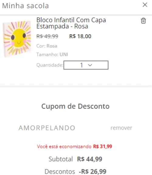 Imagem na descrição da promoção