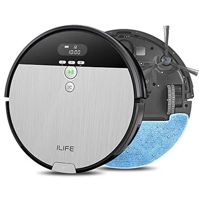 ILIFE V8s Robô Aspirador e Mop Combo Carregamento automático Silencioso Espaço de lixo XL 750ml