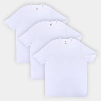 Kit 3 Camisetas Hering Masculina - Camiseta Básica 100% algodão