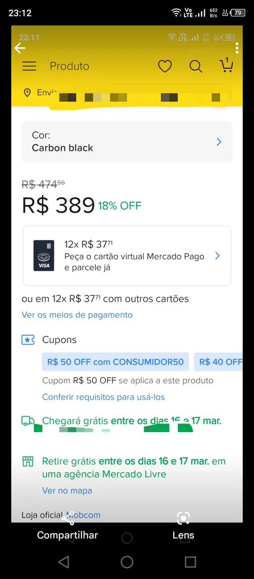 Imagem na descrição da promoção