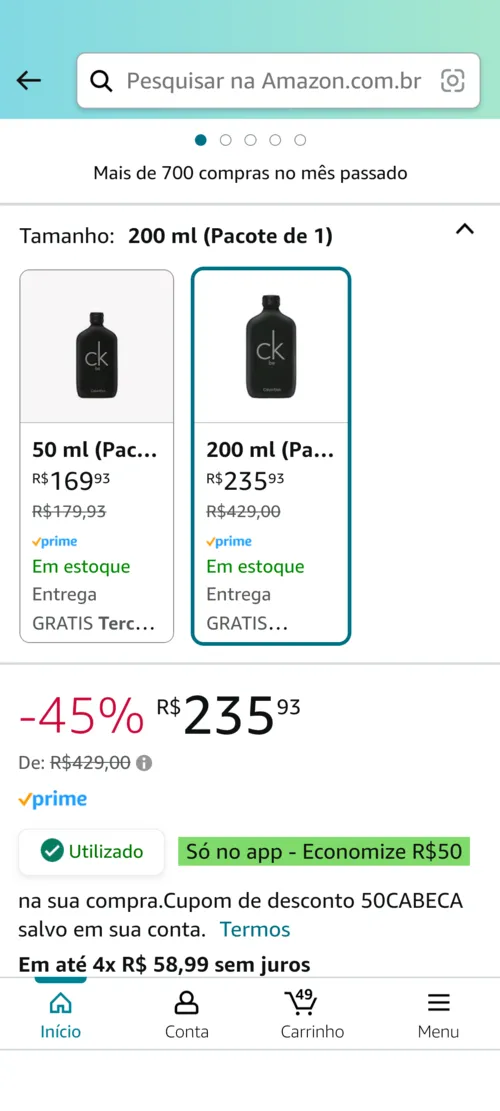 Imagem na descrição da promoção