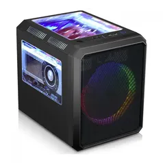 Gabinete Gamer K-MEX Microcaft, Preto, Mini Tower, Acrílico, M-ATX/Mini-ITX, Sem Fonte, Com 1 Fan, CG03RCRH003CB0X