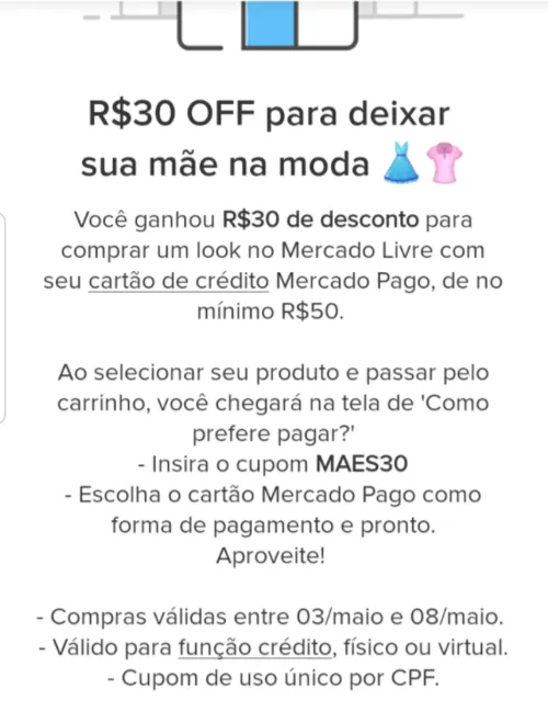 Imagem na descrição da promoção