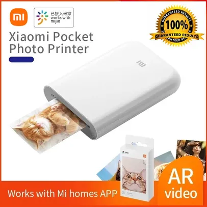 Impressora portátil Global Version Xiaomi Mijia Ar Printer 300dpi 