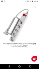 Filtro de linha DPS Clamper iClamper Energia 5 Tomadas - R$42