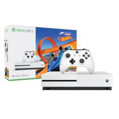 Xbox One S (SLIM) 500GB Forza Horizon 3 + Hotwheels - Com 1 Controle e Cabo HDMI - R$1025 no BOLETO