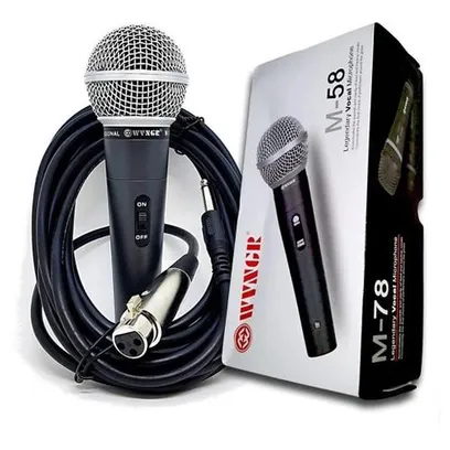 Microfone Profissional Com Cabo M-58 Sm58 Unidirecional - Online