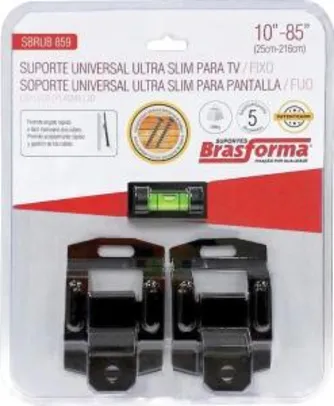 [PRIME] Brasforma Universal Suporte Fixo para TV de 10” a 85”, Preto | R$20