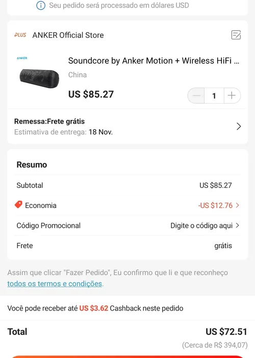 Imagem na descrição da promoção