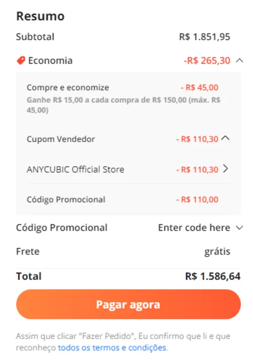 Imagem na descrição da promoção