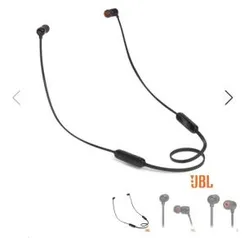 Fone de Ouvido sem Fio JBL Intra-Auricular Preto - JBLT110BTBLK