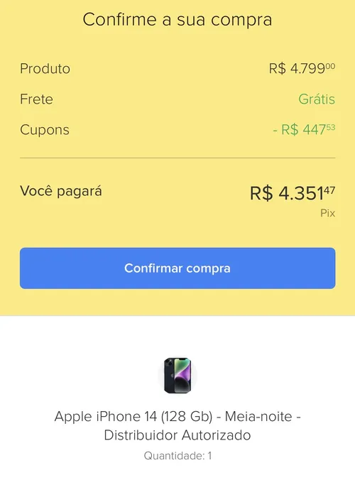 Imagem na descrição da promoção