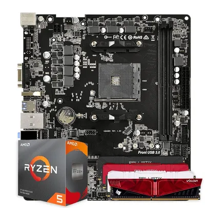 AMD RYZEN 5 3500X, A320M, 8GB DDR4 | R$1656