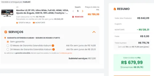 Imagem na descrição da promoção