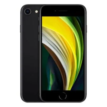 iPhone SE Apple 128GB, Tela 4,7”, iOS 13, Sensor de Impressão Digital, Câmera iSight 12MP, Wi-Fi, 4G, GPS, Bluetooth e NFC – Preto R$3.068