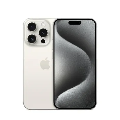 Foto do produto Apple iPhone 15 Pro (256 GB) - Titânio Branco - Distribuidor Autorizado